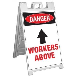GME Supply Danger Workers Above Fold Up Job Site Sign