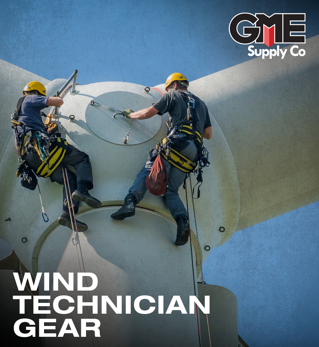 Wind technician gear and equipment at GME