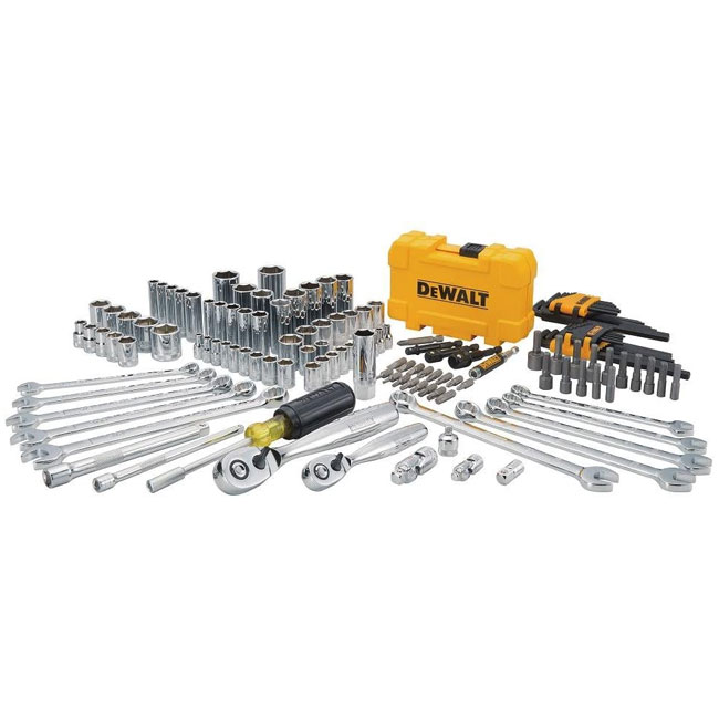 DeWALT 142 Piece 1/4 Inch and 3/8 Inch Drive Mechanics Tool Set from GME Supply