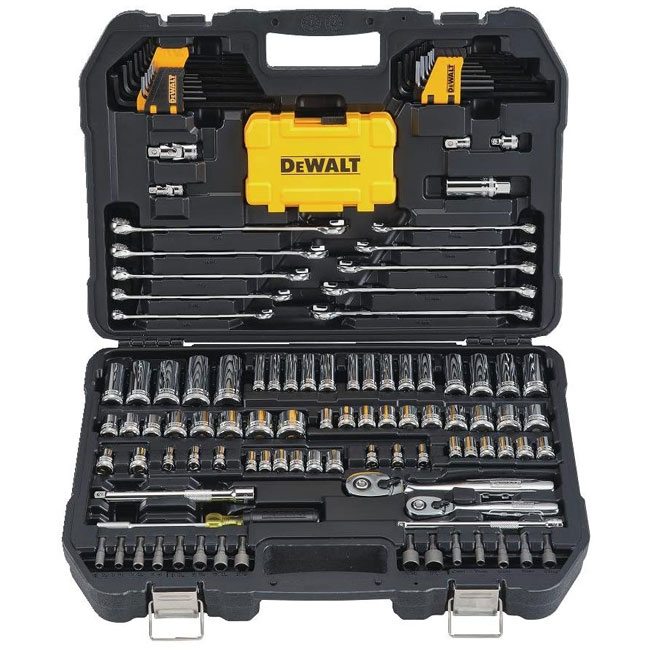 DeWALT 142 Piece 1/4 Inch and 3/8 Inch Drive Mechanics Tool Set from GME Supply
