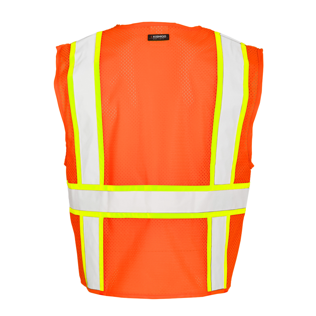 ML Kishigo Type R Class 2 Hi-Vis Solid Front with Mesh Back Vest from GME Supply
