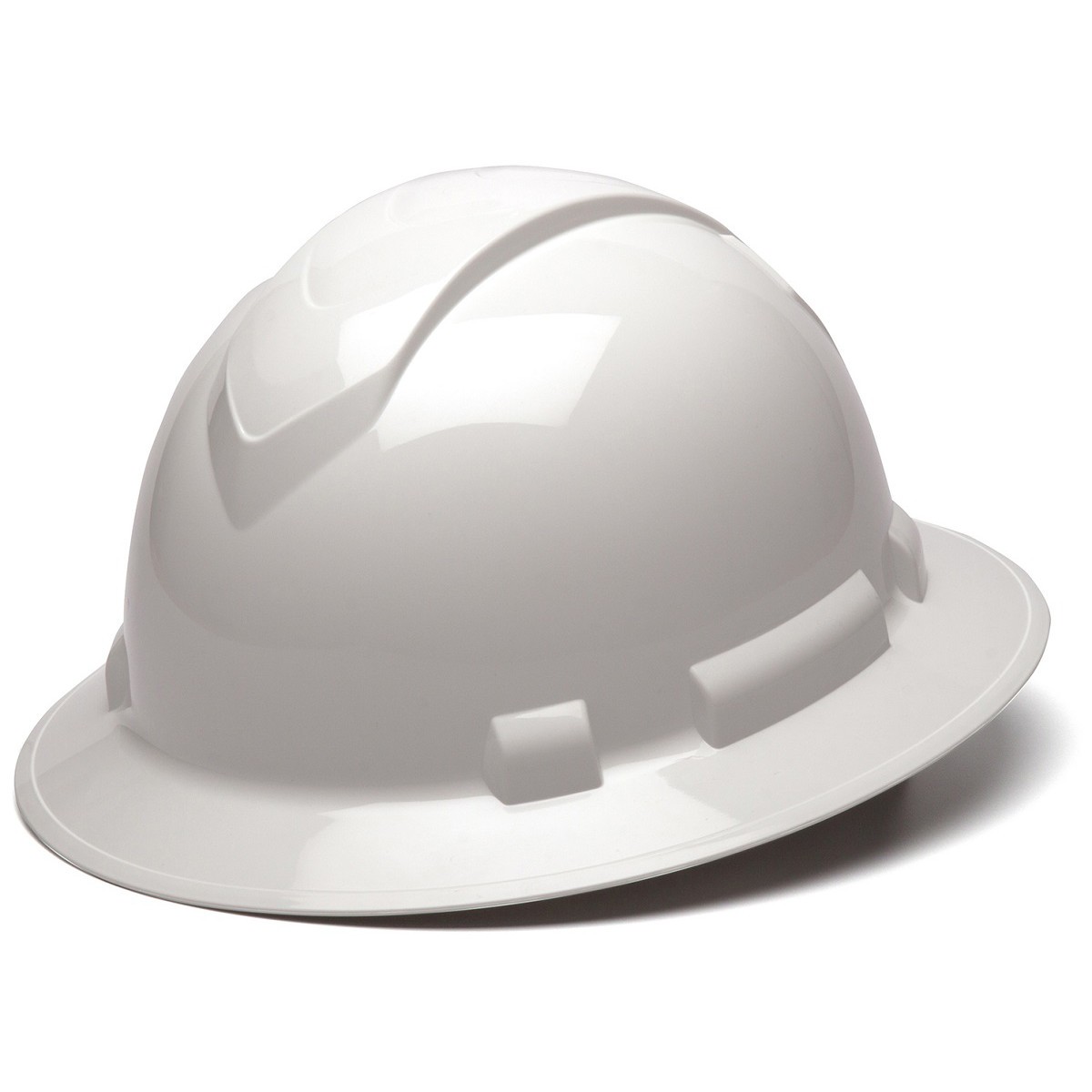 Pyramex Ridgeline Full Brim Hard Hat with 6 Point Ratchet Suspension from GME Supply